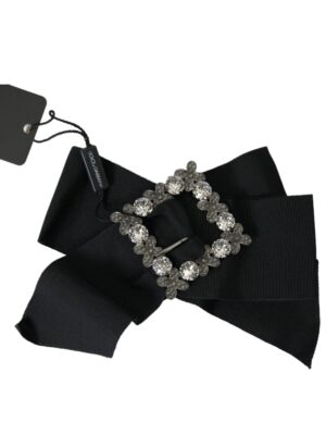 Dolce & Gabbana Black Swarovski Crystal Embellished Hair Clip