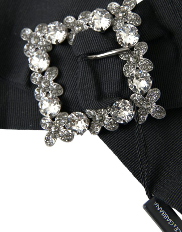 Dolce & Gabbana Black Swarovski Crystal Embellished Hair Clip - Image 2