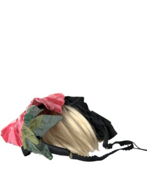 Dolce & Gabbana Black Viscose White Hair Parrucchiera Headband Diadem