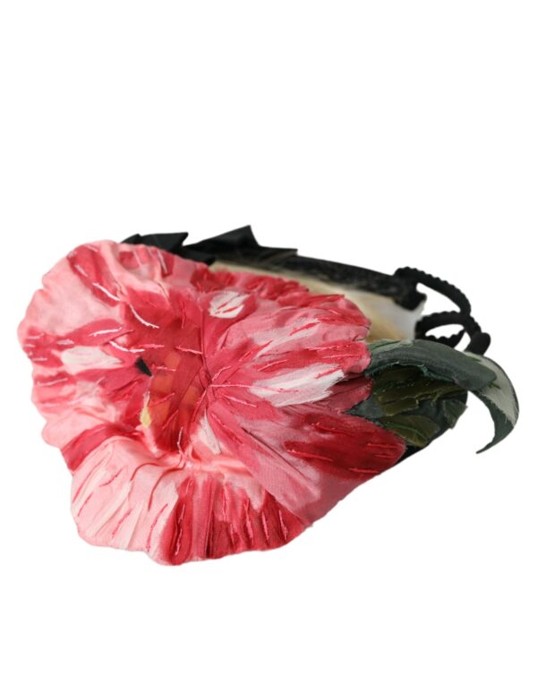 Dolce & Gabbana Black Viscose White Hair Parrucchiera Headband Diadem - Image 3