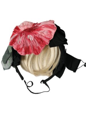 Dolce & Gabbana Black Viscose White Hair Parrucchiera Headband Diadem