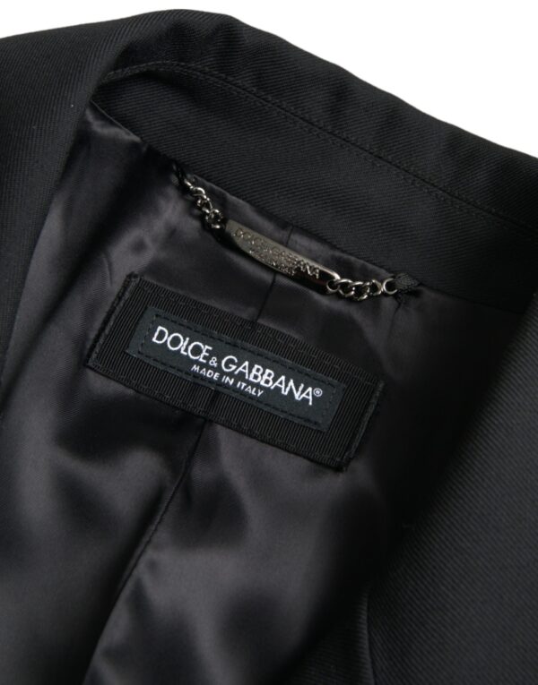 Dolce & Gabbana Black Double Breasted Trench Coat Jacket - Image 7
