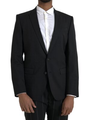 Dolce & Gabbana Black MARTINI Slim Fit Jacket Coat Blazer