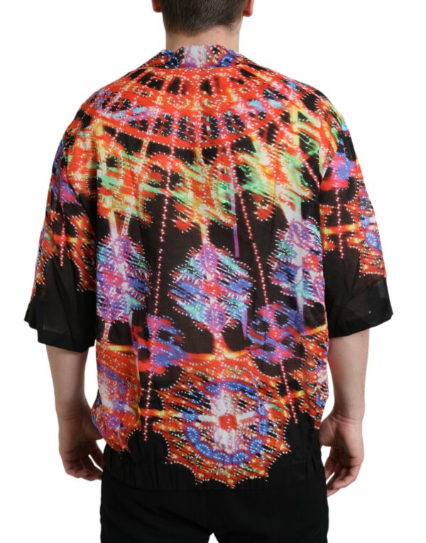 Dolce & Gabbana Multicolor Luminarie Print Cotton T-shirt - Image 3