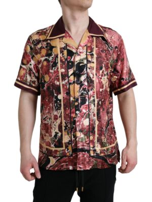 Dolce & Gabbana Multicolor Button Down Silk Shirt