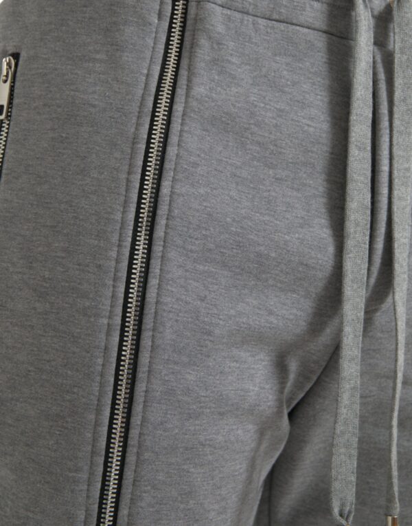 Dolce & Gabbana Gray Cotton Jogger Skinny Sweatpants Pants - Image 4