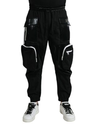 Dolce & Gabbana Black Nylon Cargo Jogger Men Sweatpants Pants