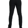 Dolce & Gabbana Black Wool Stretch Men Skinny Pants - Image 3