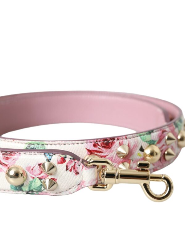 Dolce & Gabbana Pink Floral Handbag Accessory Shoulder Strap - Image 5