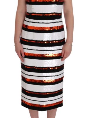 Dolce & Gabbana Sleeveless Striped Sheath Dress
