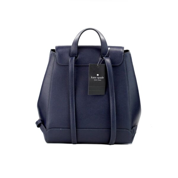 Kate Spade Madison Navy Saffiano Leather Medium Flap Shoulder Backpack Bag - Image 2