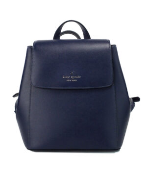 Kate Spade Madison Navy Saffiano Leather Medium Flap Shoulder Backpack Bag