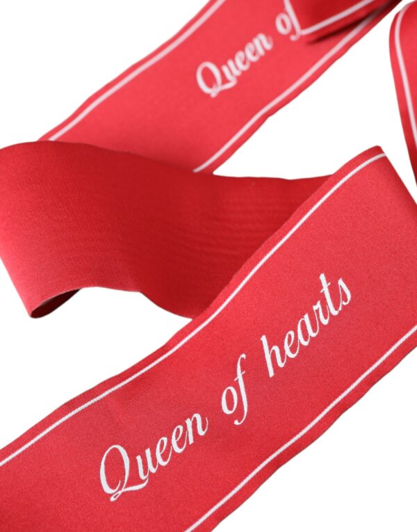 Dolce & Gabbana Red Polyester QUEEN OF HEARTS Belt - Image 2