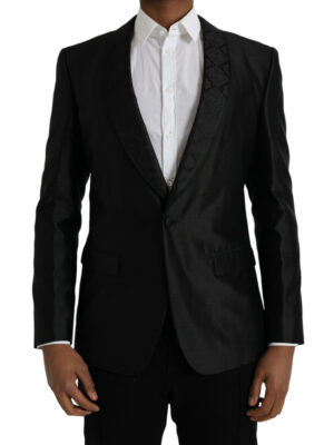 Dolce & Gabbana Black MARTINI Single Breasted Coat Blazer