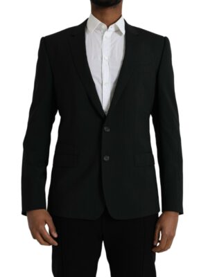 Dolce & Gabbana Blue GOLD Notch Single Breasted Coat Blazer