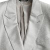 Dolce & Gabbana Off White MARTINI Double Breasted Coat Blazer - Image 7