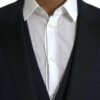 Dolce & Gabbana Dark Blue MARTINI Wool Formal 3 Piece Suit - Image 4