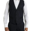 Dolce & Gabbana Dark Blue MARTINI Wool Formal 3 Piece Suit - Image 7