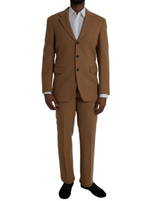 Prada Brown Cashmere 2 Piece Single Breasted Suit