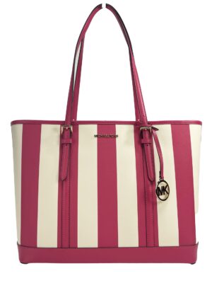 Michael Kors Jet Set Travel Large TZ Shoulder PVC Tote Bag Purse Pink