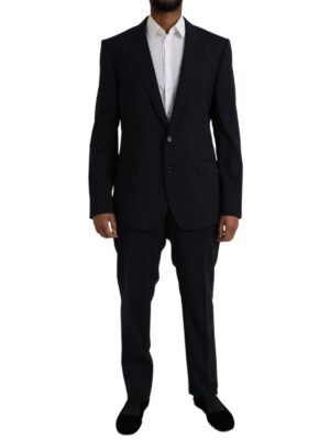 Dolce & Gabbana Blue MARTINI Wool Formal 2 Piece Suit