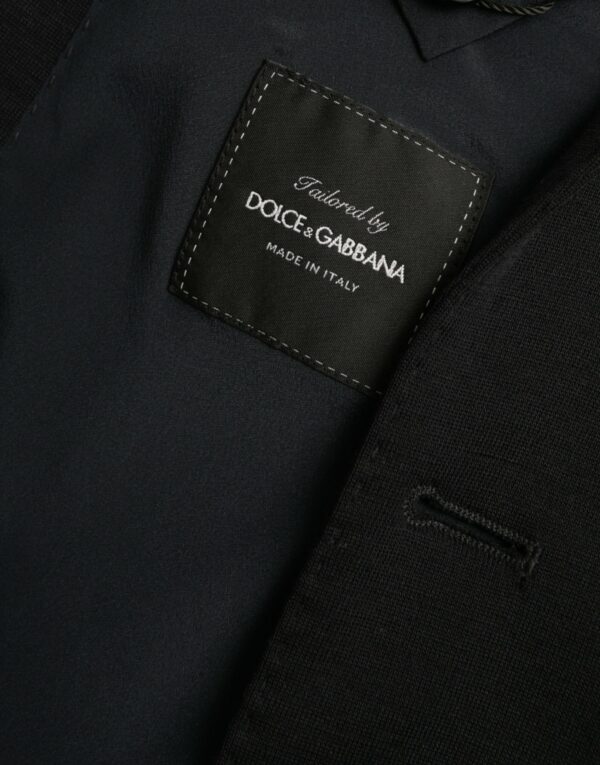 Dolce & Gabbana Black Wool Single Breasted Coat Blazer - Image 8