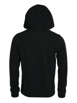 Dolce & Gabbana Dark Gray Cashmere Hooded Pullover Sweater