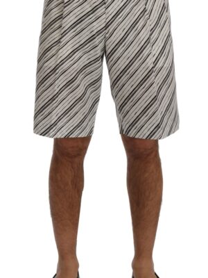 Dolce & Gabbana Elegant Striped Cotton-Linen Shorts