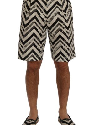 Dolce & Gabbana Striped Casual Knee-High Shorts