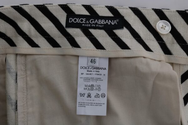 Dolce & Gabbana Striped Hemp Casual Shorts - Image 6