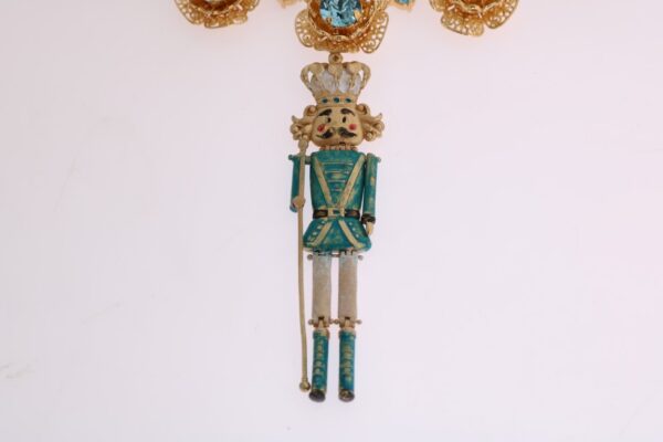 Dolce & Gabbana Elegant Gold Crystal Statement Necklace - Image 5