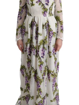 Dolce & Gabbana Elegant Maxi A-line Long Sleeve Dress