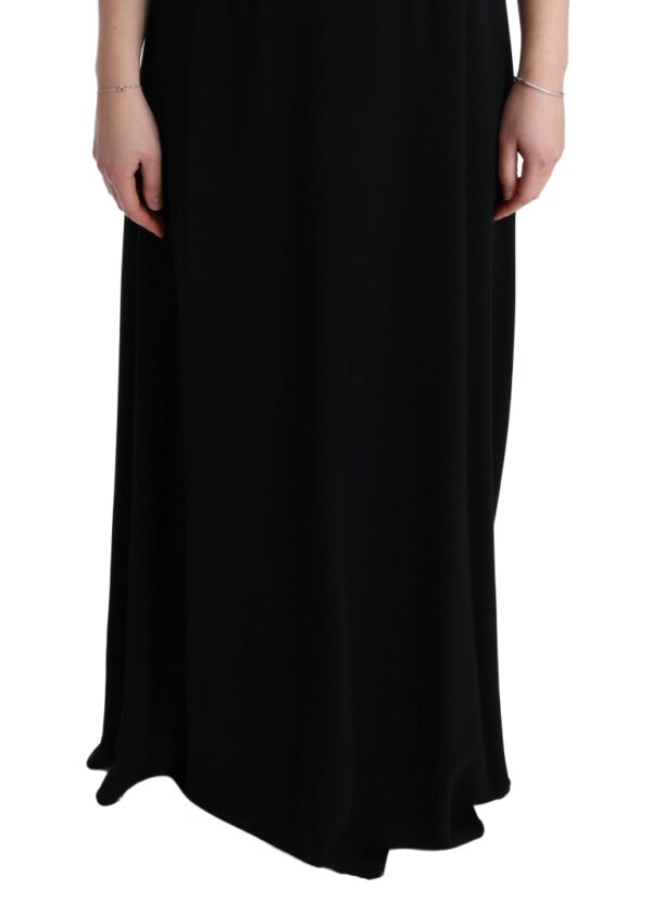 Dolce & Gabbana Elegant Black Floral Maxi Dress - Image 7