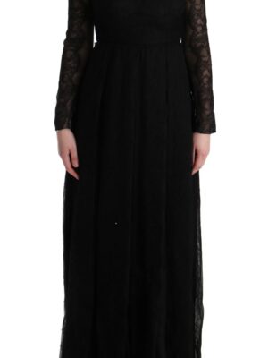 Dolce & Gabbana Elegant Black Sheath Long Sleeve Dress