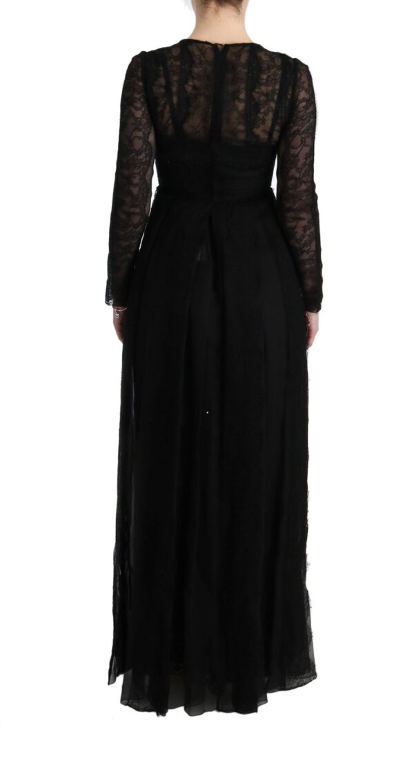 Dolce & Gabbana Elegant Black Sheath Long Sleeve Dress - Image 3