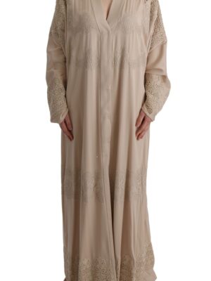 Dolce & Gabbana Elegant Beige Cape Kaftan Dress