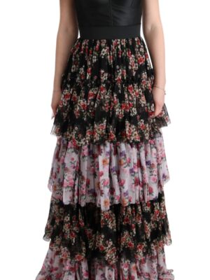 Dolce & Gabbana Elegant Floral Shift Dress in Multicolor Silk Blend