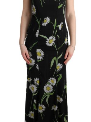 Dolce & Gabbana Sunflower Print Full Length Sheath Dress