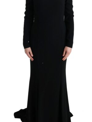 Dolce & Gabbana Elegant Full Length Sheath Gown in Black