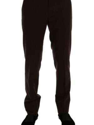 Dolce & Gabbana Elegant Slim Fit Formal Trousers in Purple