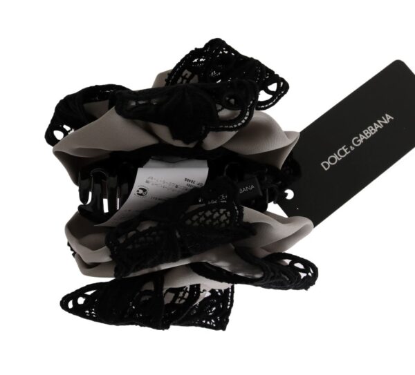Dolce & Gabbana Elegant Floral Lace Hair Claw - Image 3