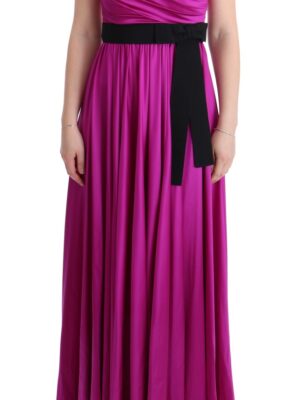 Dolce & Gabbana Elegant Pink Silk Gown Dress