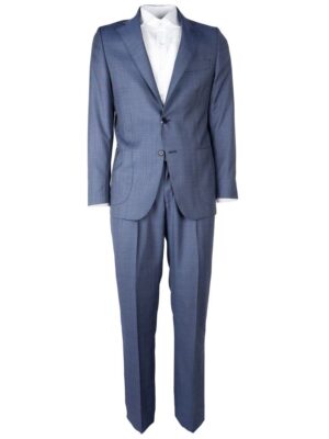 Made in Italy Blue Wool Men's Suit