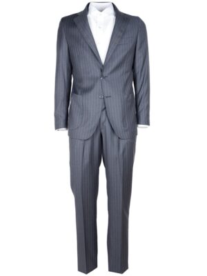 Made in Italy Gray Wool Men's Suit