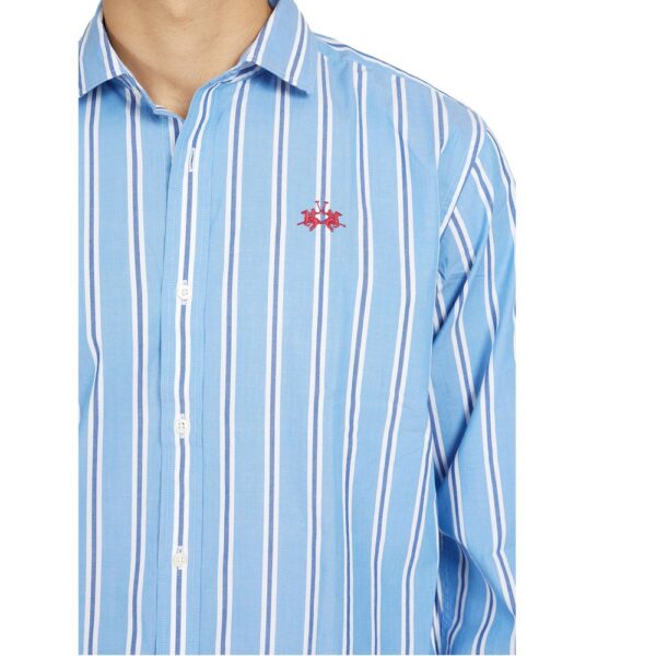 La Martina Elegant Striped Cotton Poplin Shirt - Image 3