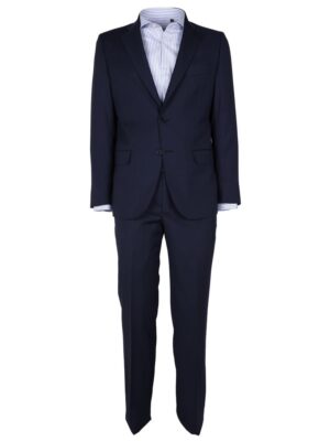 Made in Italy Blue Wool Mens Suit