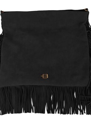 Baldinini Trend Black Calfskin Women Crossbody Bag