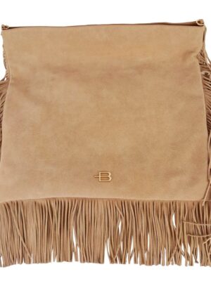 Baldinini Trend Beige Calfskin Women Crossbody Bag