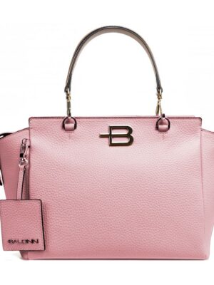 Baldinini Trend Pink Calfskin Women Handbag