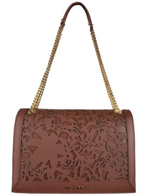 Baldinini Trend Brown Calfskin Women Crossbody Bag